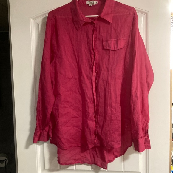 Molly Bracken pink light weight sheer blouse - Picture 1 of 4